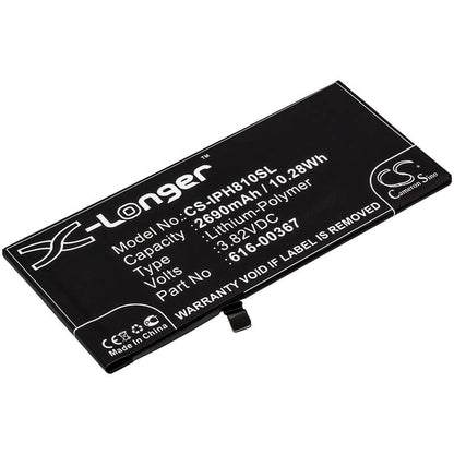 3.82V, 2690mAh, Li-Polymer Battery fits Apple, A1864, Iphone 8 Plus, 10.2758Wh