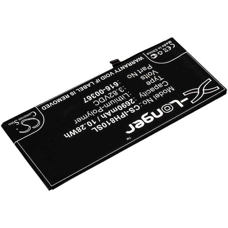 3.82V, 2690mAh, Li-Polymer Battery fits Apple, A1864, Iphone 8 Plus, 10.2758Wh