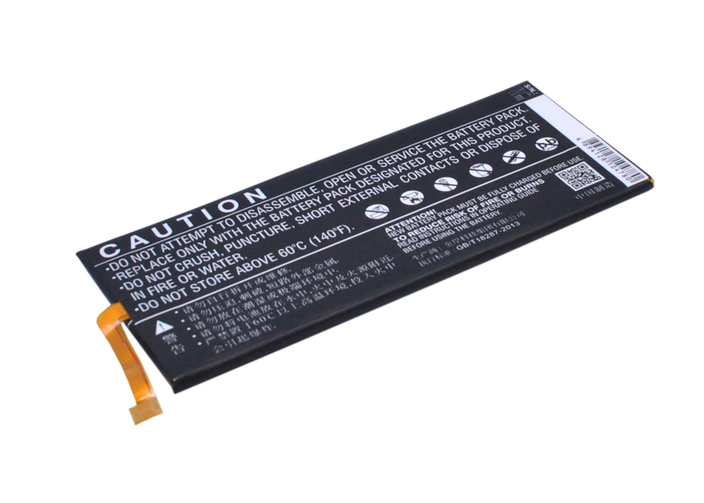 3.8V, 2600mAh, Li-Polymer Battery fits Huawei, Ascend P8, Gra-cl00, 9.88Wh