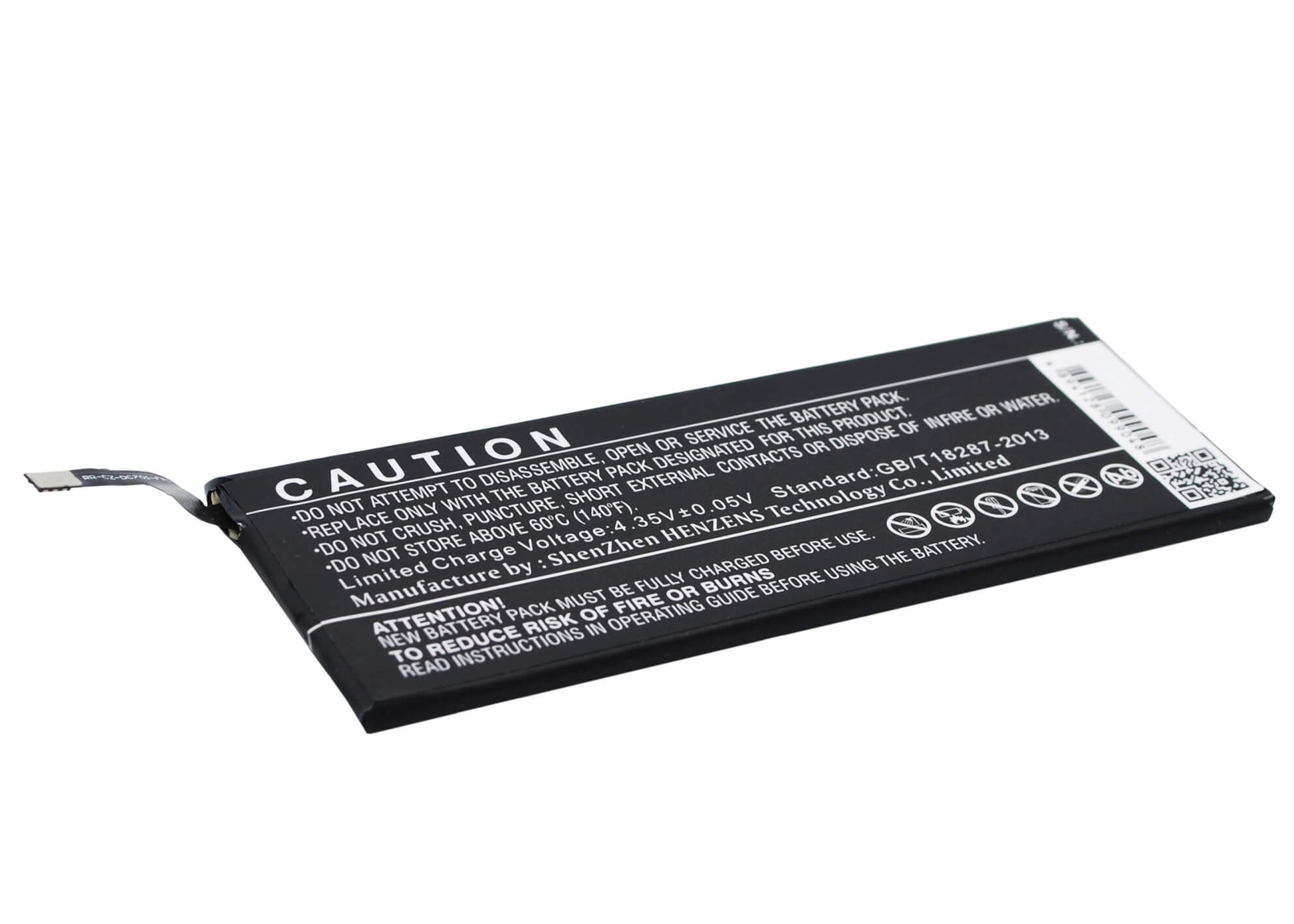 3.8V, 2550mAh, Li-Polymer Battery fits Smartisan, Sm701, Sm705, 9.69Wh