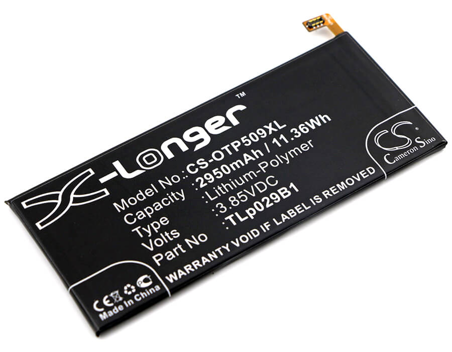 3.85V, 2950mAh, Li-Polymer Battery fits Alcatel, Fl02, Flash Plus 2, 11.3575Wh