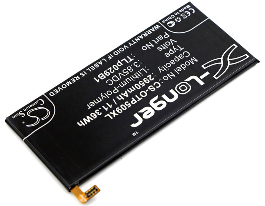 3.85V, 2950mAh, Li-Polymer Battery fits Alcatel, Fl02, Flash Plus 2, 11.3575Wh