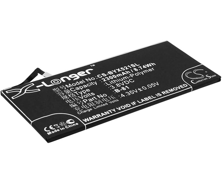 3.8V, 2300mAh, Li-Polymer Battery fits Bbk, Vivo X5 Pro, Vivo X5pro, 8.74Wh