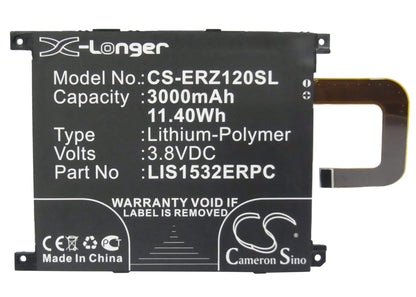 3.8V, 3000mAh, Li-Polymer Battery fits Sony Ericsson, C6916, L39t, 11.4Wh