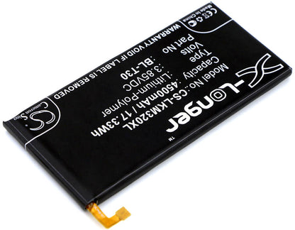 3.85V, 4500mAh, Li-Polymer Battery fits Tracfone, Fiesta Lte, L64vl, 17.325Wh