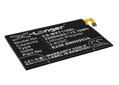 3.8V, 3200mAh, Li-Polymer Battery fits Google, Nexus 6, 12.16Wh