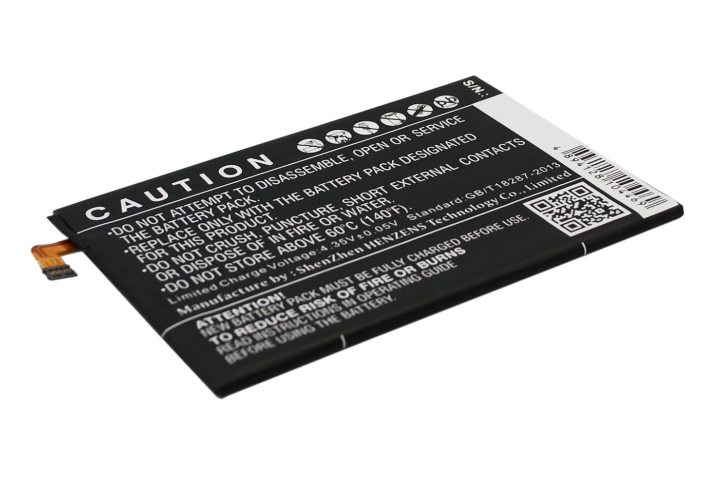 3.8V, 3200mAh, Li-Polymer Battery fits Google, Nexus 6, 12.16Wh