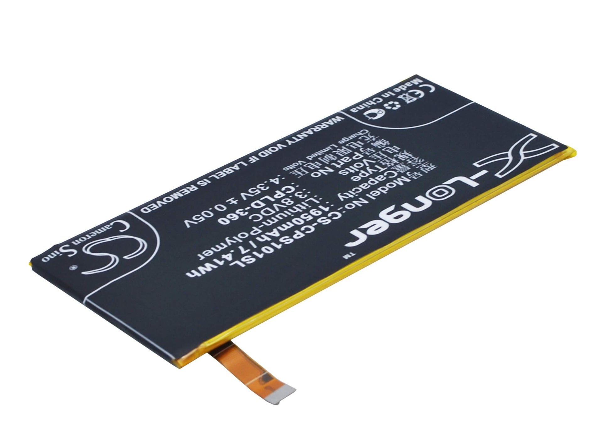 3.8V, 1950mAh, Li-Polymer Battery fits Coolpad, Ivvi, Ss1-01, 7.41Wh