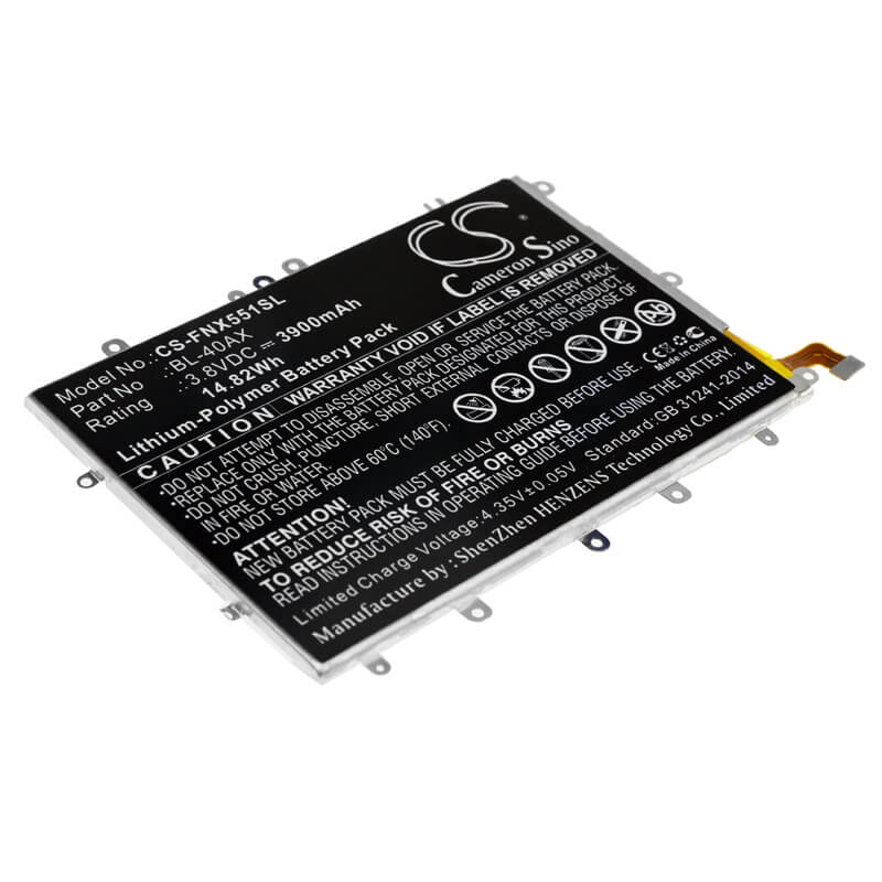 3.8V, 3900mAh, Li-Polymer Battery fits Infinix, Hot Note, X551, 14.82Wh