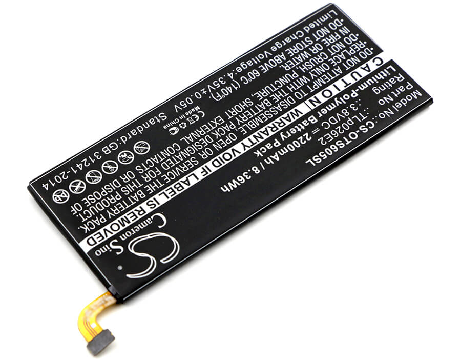 3.8V, 2200mAh, Li-Polymer Battery fits Blackberry, Dtek50, Dtek50 Lte Am Sth100-1, 8.36Wh