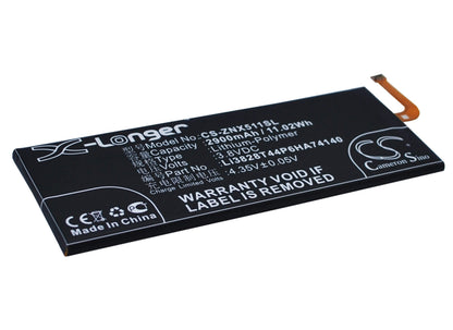 3.8V, 2900mAh, Li-Polymer Battery fits Zte, Nubia Z9, Nubia Z9 Max, 11.02Wh