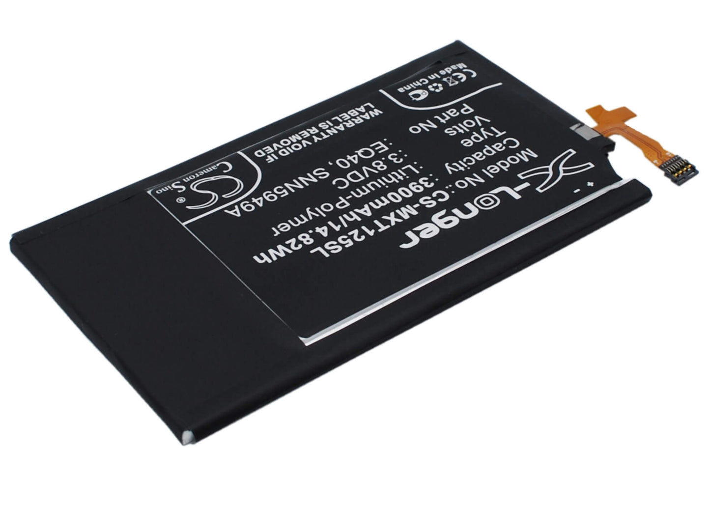 3.8V, 3900mAh, Li-Polymer Battery fits Motorola, Droid Turbo, Droid Turbo Lte, 14.82Wh