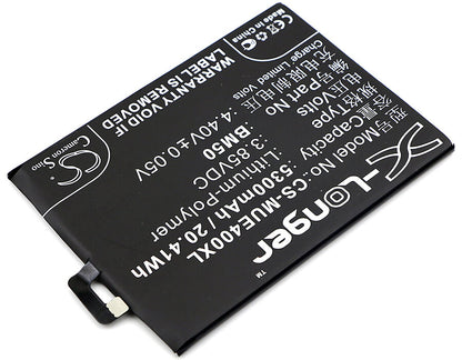 3.85V, 5300mAh, Li-Polymer Battery fits Xiaomi, Max 2, Mde40, 20.405Wh
