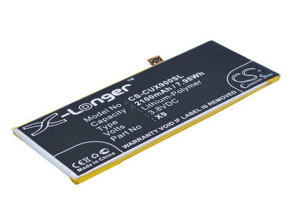 3.8V, 2100mAh, Li-Polymer Battery fits Cubot, X9, 7.98Wh