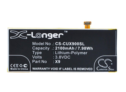 3.8V, 2100mAh, Li-Polymer Battery fits Saga, X3, 7.98Wh