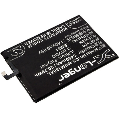 3.85V, 5400mAh, Li-Polymer Battery fits Xiaomi, M1804e4a, M1804e4c, 20.79Wh