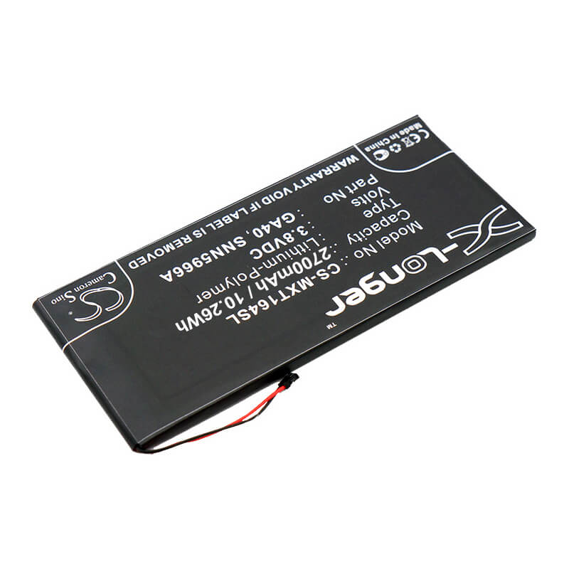 3.8V, 2700mAh, Li-Polymer Battery fits Motorola, Moto G4, Moto G4 Plus, 10.26Wh