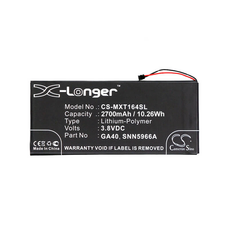 3.8V, 2700mAh, Li-Polymer Battery fits Motorola, Moto G4, Moto G4 Plus, 10.26Wh
