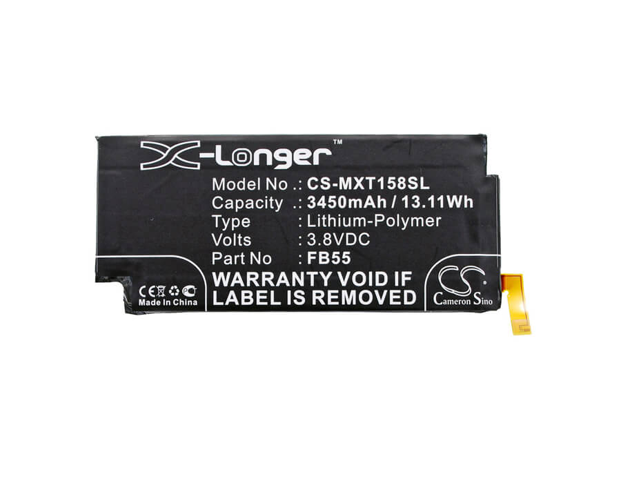 3.8V, 3450mAh, Li-Polymer Battery fits Motorola, Bounce, Droid Turbo 2, 13.11Wh