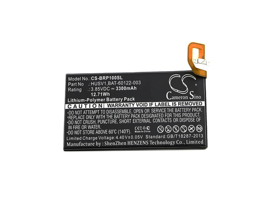 3.85V, 3300mAh, Li-Polymer Battery fits Blackberry, Priv, Rhk211lw, 12.705Wh