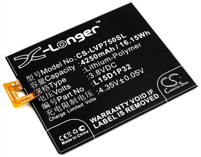 3.8V, 4250mAh, Li-Polymer Battery fits Lenovo, Pb1-750, Pb1-750m, 16.15Wh