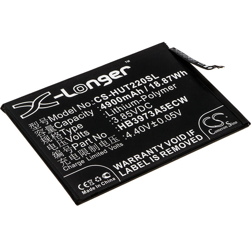 3.85V, 4900mAh, Li-Polymer Battery fits Honor, Note 10, Rvl-al09, 18.865Wh