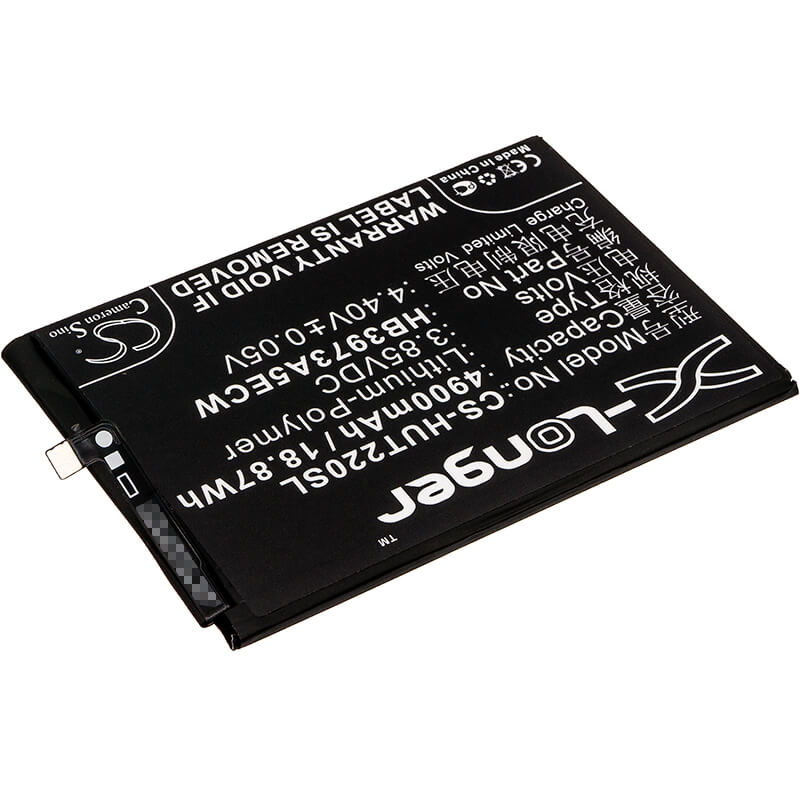 3.85V, 4900mAh, Li-Polymer Battery fits Honor, Note 10, Rvl-al09, 18.865Wh