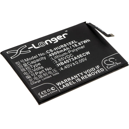 3.85V, 4900mAh, Li-Polymer Battery fits Huawei, Are-al00, Honor 8x Max, 18.865Wh