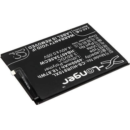 3.85V, 4900mAh, Li-Polymer Battery fits Huawei, Are-al00, Honor 8x Max, 18.865Wh