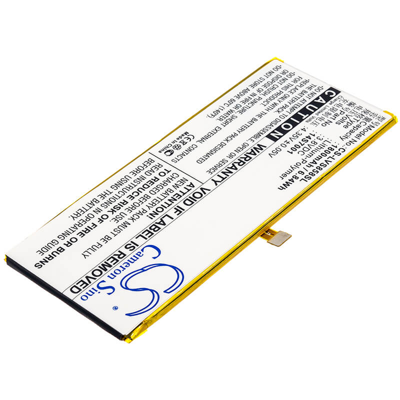 3.8V, 1800mAh, Li-Polymer Battery fits Lenovo, S858t, 6.84Wh