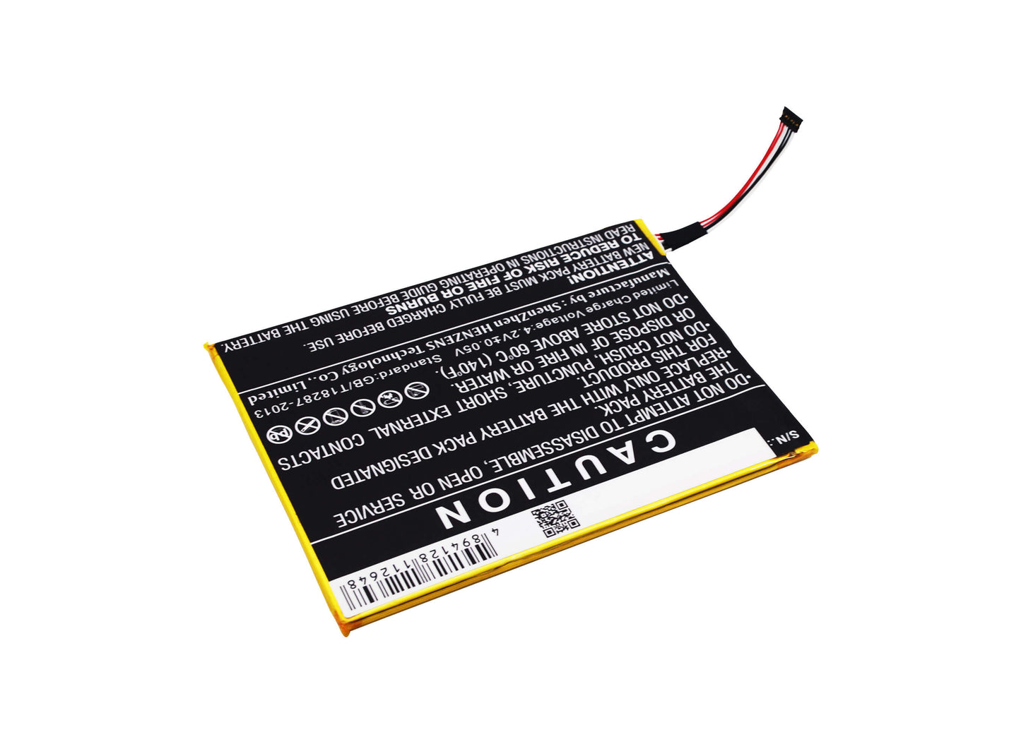 3.7V, 2700mAh, Li-Polymer Battery fits Alcatel, One Touch Icin, One Touch Pixi 3 (7) Lte, 9.99Wh