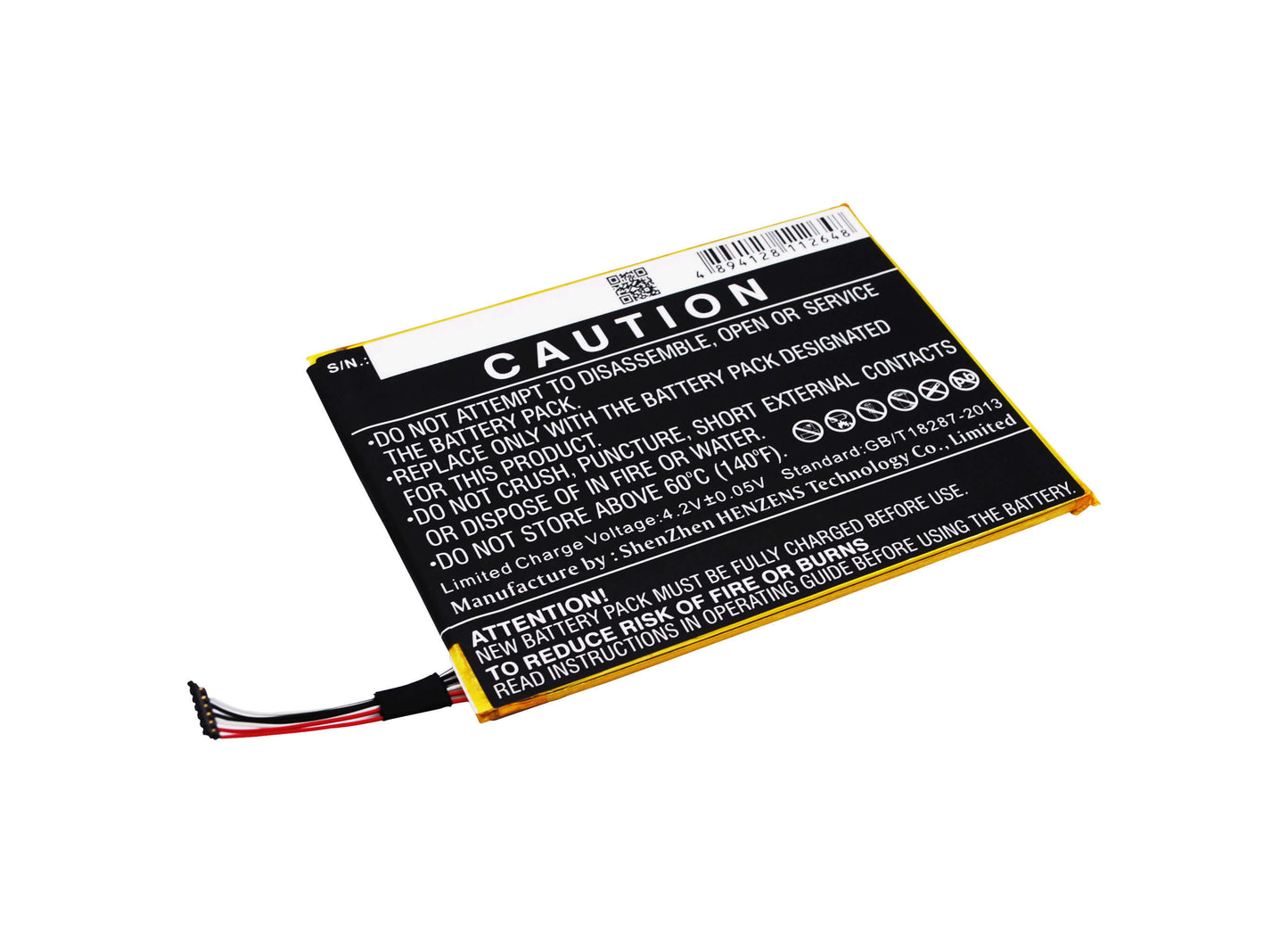 3.7V, 2700mAh, Li-Polymer Battery fits Alcatel, One Touch Icin, One Touch Pixi 3 (7) Lte, 9.99Wh