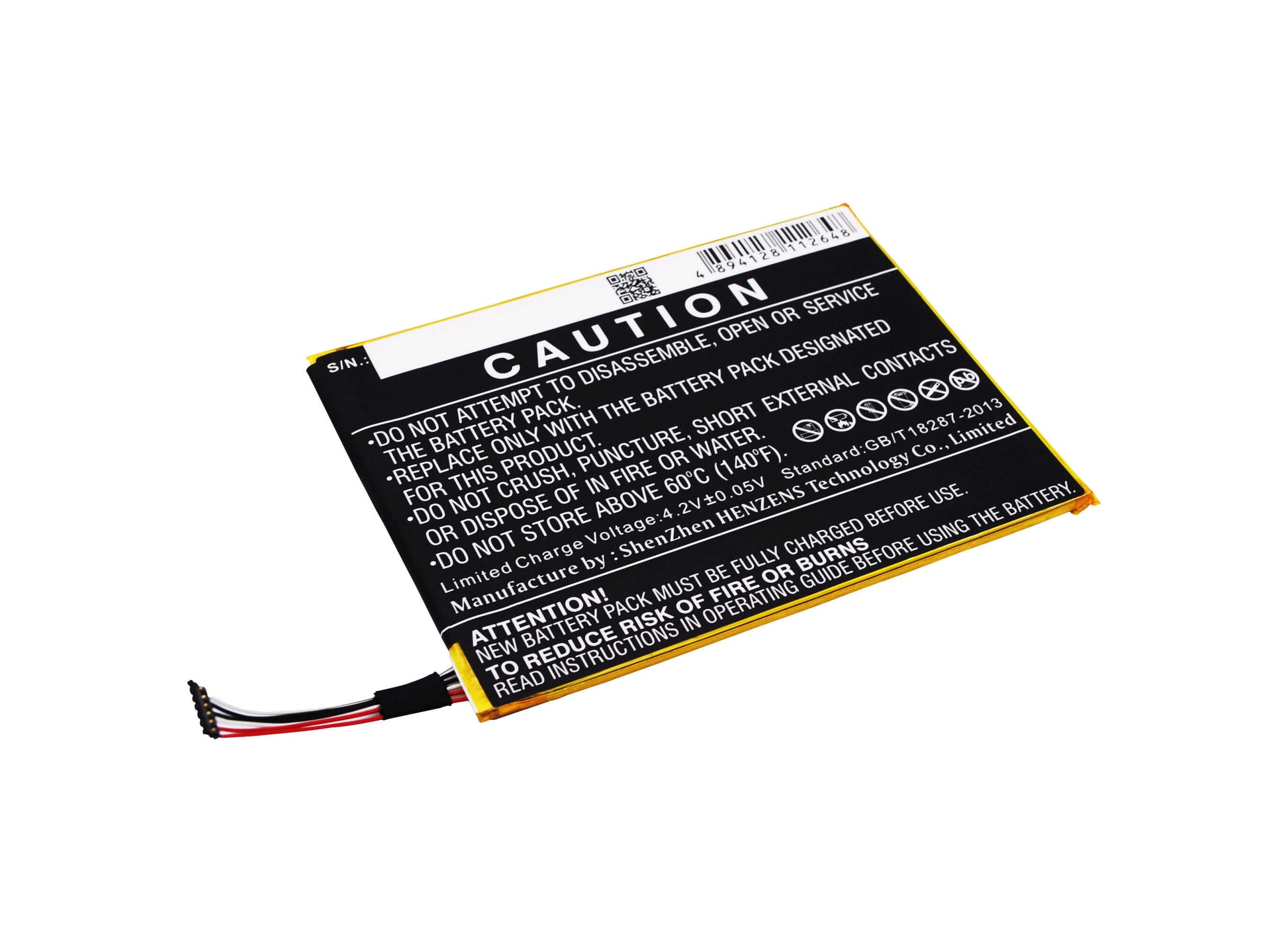 3.7V, 2700mAh, Li-Polymer Battery fits Alcatel, One Touch Icin, One Touch Pixi 3 (7) Lte, 9.99Wh