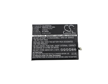 3.85V, 6000mAh, Li-Polymer Battery fits Gionee, Gn8002, M6 Plus, 23.1Wh