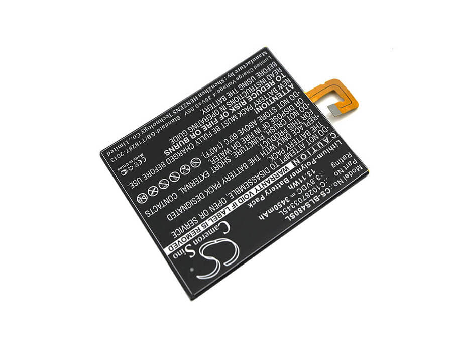 3.8V, 3450mAh, Li-Polymer Battery fits Blu, S490u, Studio 7.0 Ii, 13.11Wh