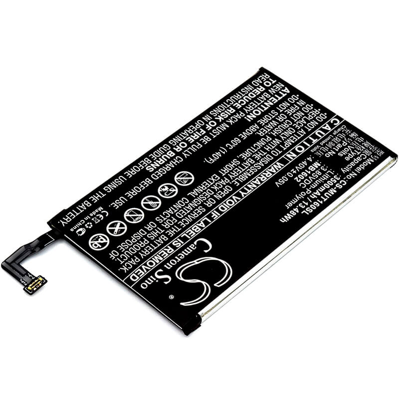 3.85V, 3500mAh, Li-Polymer Battery fits Meitu, Mp1602, T8, 13.475Wh