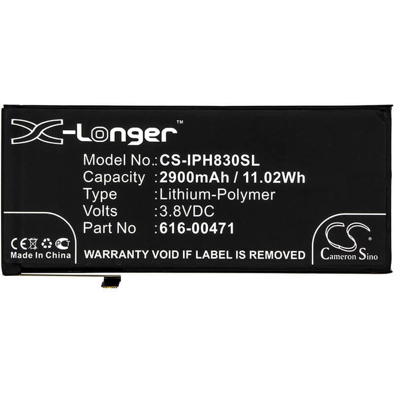 3.8V, 2900mAh, Li-Polymer Battery fits Apple, A1984, A2105, 11.02Wh