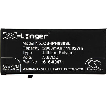 3.8V, 2900mAh, Li-Polymer Battery fits Apple, A1984, A2105, 11.02Wh