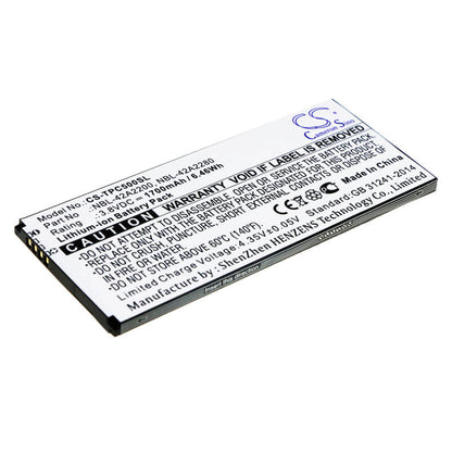 3.8V, 1700mAh, Li-ion Battery fits Tp-link, Neffos C5, Neffos C5 Lte Dual Sim, 6.46Wh