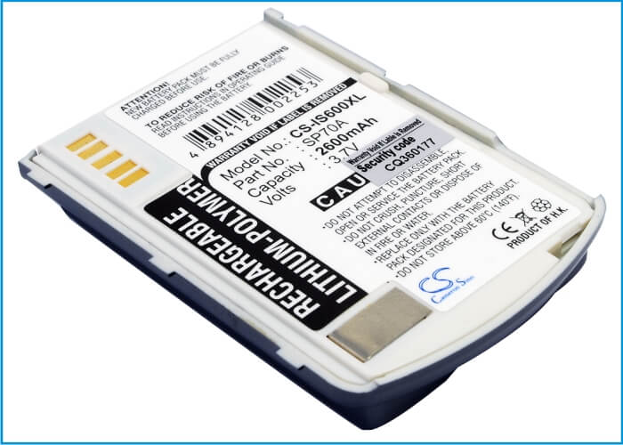 3.7V, 2400mAh, Li-Polymer Battery fits Cyberbank, Poz X301, 8.88Wh