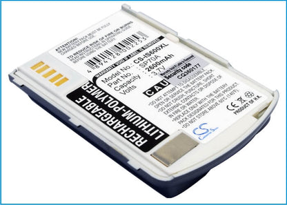 3.7V, 2400mAh, Li-Polymer Battery fits Ido, S600, S601, 8.88Wh