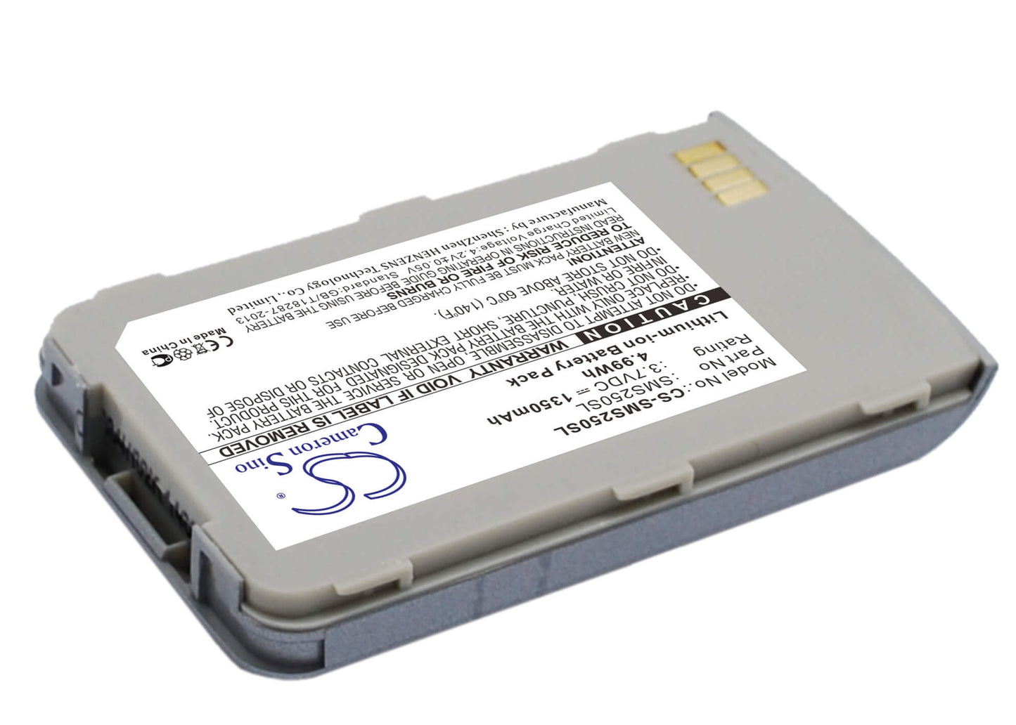 3.7V, 1350mAh, Li-ion Battery fits Samsung, Sch-s250, Sgh-s250, 4.995Wh