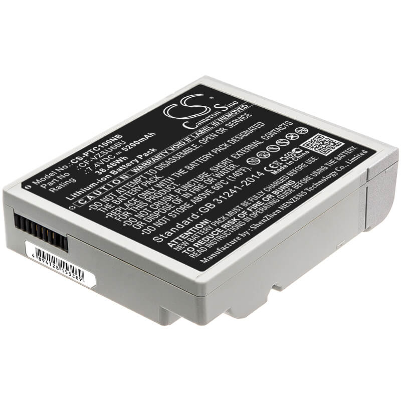 7.4V, 5200mAh, Li-ion Battery fits Panasonic, Cf-c1ad06gde, Cf-c1at01gge, 38.48Wh