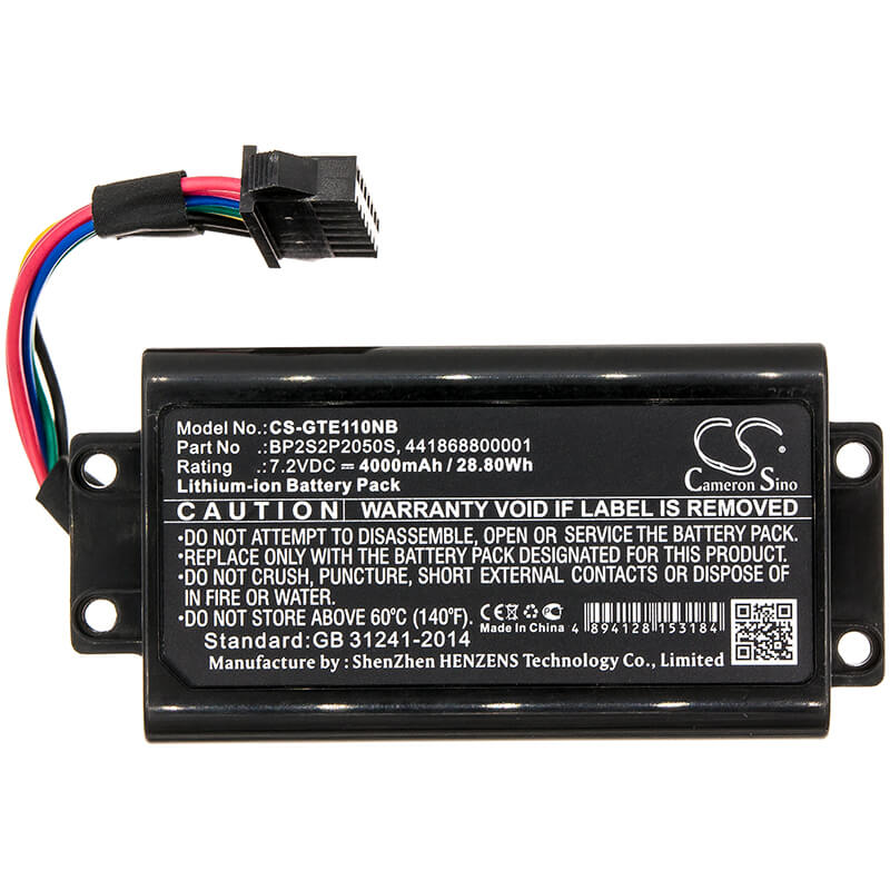 7.2V, 4000mAh, Li-ion Battery fits Getac, E110, 28.8Wh