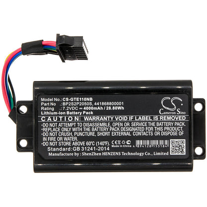 7.2V, 4000mAh, Li-ion Battery fits Getac, E110, 28.8Wh