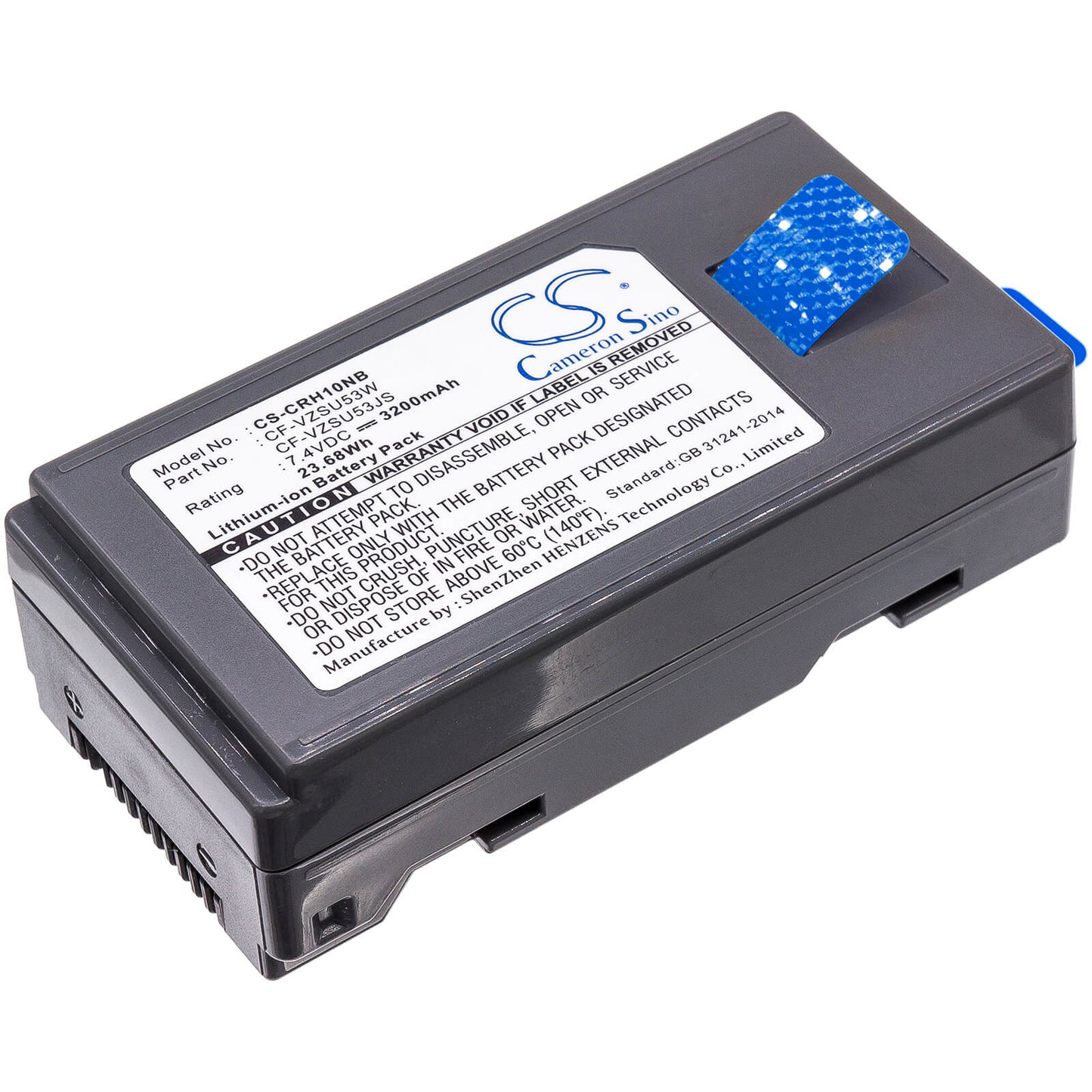 7.4V, 3200mAh, Li-ion Battery fits Panasonic, Cf-h1, Cf-u1, 23.68Wh
