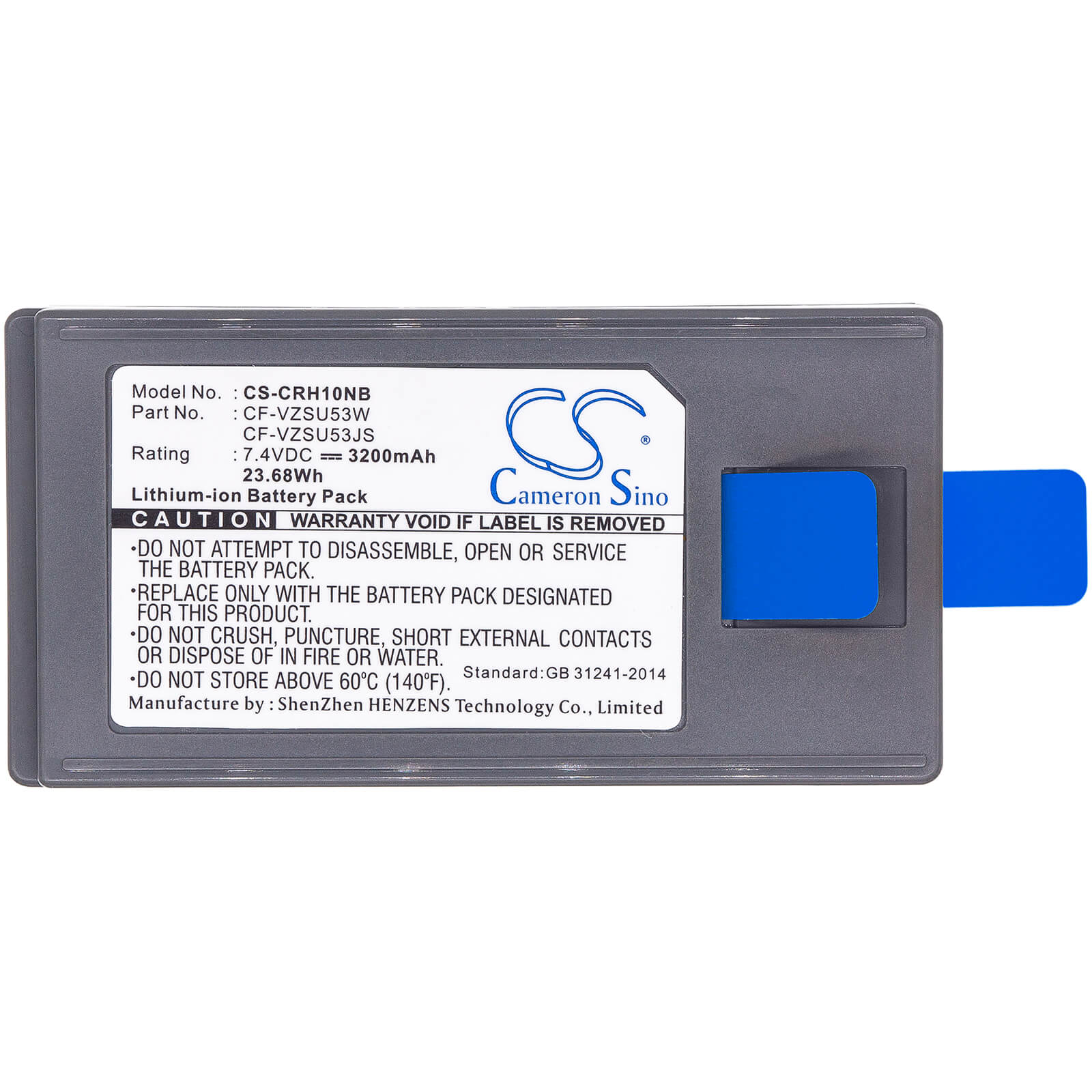 7.4V, 3200mAh, Li-ion Battery fits Panasonic, Cf-h1, Cf-u1, 23.68Wh