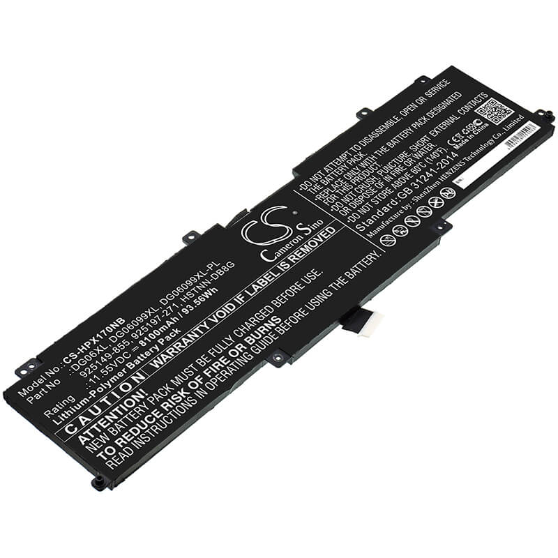 11.55V, 8100mAh, Li-Polymer Battery fits Hp, Omen X 17, Omen X 17 Ap010nr, 93.555Wh