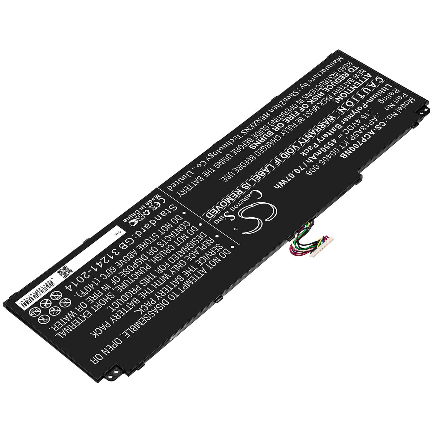 15.4V, 4550mAh, Li-Polymer Battery fits Acer, Conceptd 9 Cn917-71, Conceptd 9 Cn917-71-90cx, 70.07Wh