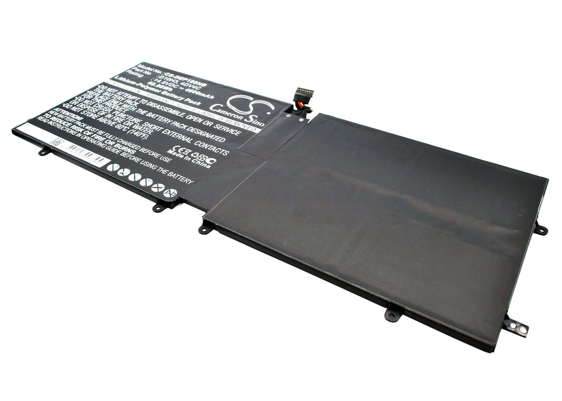 14.8V, 4600mAh, Li-Polymer Battery fits Dell, Dell Xps 18 1810, Dell Xps 18 1820, 68.08Wh
